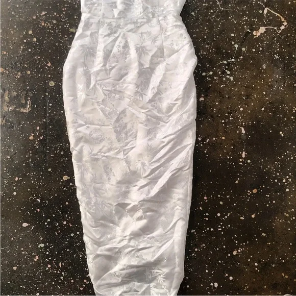 SAU LEE Jill Chinese Jacquard Pencil Dress White - Picture 6 of 7